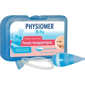 Physiomer® Baby Ρινικός Αποφρακτήρας + 5 Προστατευτικά Φίλτρα μιας χρήσης για Βρέφη & Μικρά Παιδιά