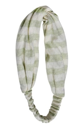 Beter Natural Fiber Organic Cotton Κορδέλα Μαλλιών Εκρού με Πράσινες Ρίγες 1 Τεμάχιο