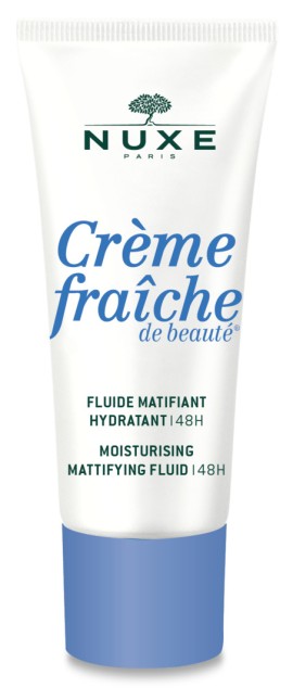 Nuxe Crème Fraiche De Beauté® Moisturising Mattifying Fluid 48ωρη Ενυδατική Κρέμα Προσώπου Ελαφριάς Υφής με Ματ Αποτέλεσμα για Μικτές Επιδερμίδες 50ml