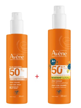 Avene BUNDLE Eau Thermale SPF50 Αντηλιακό Spray Προσώπου & Σώματος 200ml & Spray Enfant SPF50+ Παιδικό Αντηλιακό Σπρέι για Πρόσωπο & Σώμα 200ml
