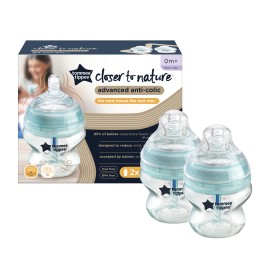Tommee Tippee PROMO Advanced Anti Colic Μπιμπερό με Θηλή Σιλικόνης Μικρής Ροής για 0m+ Κατά των Κολικών 2x150ml