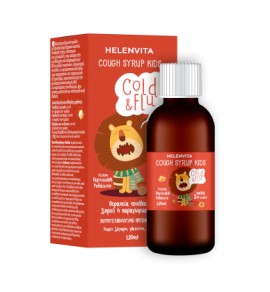 Helenvita Cold & Flu Cough Sypup Kids Παιδικό Σιρόπι άνω των 3 Ετών για Παραγωγικό & Ξηρό Βήχα 120ml