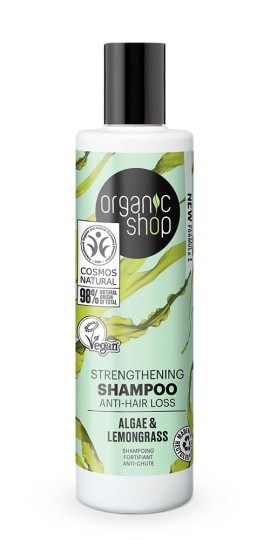 Natura Siberica Organic Shop Strengthening Anti Hair Loss Algae & Lemongrass Σαμπουάν Κατά της Τριχόπτωσης 280ml
