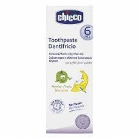Chicco Toothpaste 6m+, Οδοντόκρεμα με γεύση Μήλο & Μπανάνα, 50ml