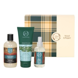 Fresh Line PROMO Xmas Wood & Pepper Αφρόλουτρο 300ml & Αρωματικό Νερό Σώματος 150ml & Κλειώ Σαμπουάν για Ευαίσθητο Τριχωτό 200ml