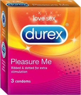 Durex Pleasure Προφυλακτικά με Ραβδώσεις & Κουκίδες για Περισσότερη Διέγερση 3 Τεμάχια