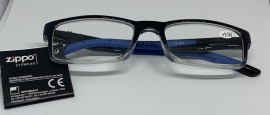 Zippo Γυαλιά Πρεσβυωπίας Κοκάλινα Χρώμα:Μαύρο Μπλε Βραχίονες [31Z-091-BLU350] +3.50