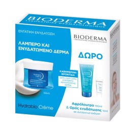Bioderma PROMO Καθημερινή Φροντίδα για Λαμπερή και Ενυδατωμένη Επιδερμίδα Hydrabio Cream 50ml - ΔΩΡΟ Atoderm Gel Douche 100ml - Hydrabio Serum 15ml
