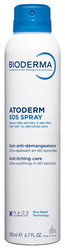 Bioderma Atoderm SOS Spray Αντικνησμώδες Spray με Αντικνησμώδη Καταπραϋντική Δράση για το Πολύ Ξηρό, Ευαίσθητο Δέρμα 200ml