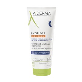 A-Derma Exomega Control Επανορθωτική Μαλακτική Κρέμα Νυκτός Προσώπου & Σώματος 200ml