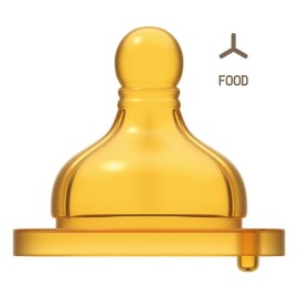 Chicco Original Touch Θηλή Καουτσούκ για Ροή Φαγητού για 6m+ 2 Τεμάχια