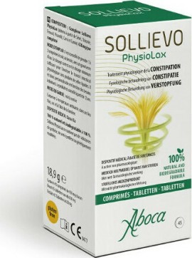 Aboca Sollievo PhysioLax 420mg Συμπλήρωμα Διατροφής για την Δυσκοιλιότητα 45 Δισκία
