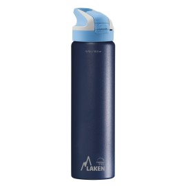 Laken Tritan Dark Blue Ισοθερμικό Παγούρι Μπλε Μονόχρωμο με Καλαμάκι Σιλικόνης 750ml [104343]