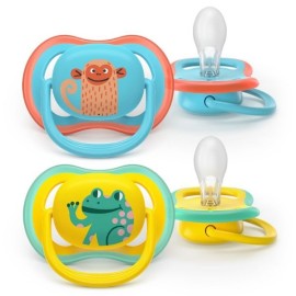 Avent Philips Ultra Air Πιπίλες Σιλικόνης 18m+ Γαλάζιο-Κίτρινο, 2 τεμάχια