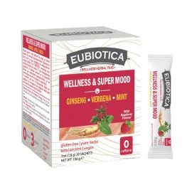 Eubiotica Wellness & Super Mood Τσάι Βοτάνων με Λεμονόχορτο, Τζίνσενγκ & Μέντα 20 Φακελάκια x 7ml