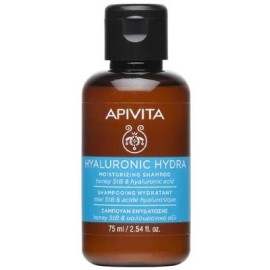 Apivita Hyaluronic Hydra Σαμπουάν Ενυδάτωσης με Honey STB & Υαλουρονικό Οξύ, Τravel Size 75ml