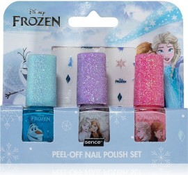 Disney Frozen Nail Set Παιδικά Βερνίκια Νυχιών & Αυτοκόλλητα 3 Τεμάχια