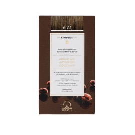 Korres Argan Oil Advanced Colorant No6.73 Μόνιμη Βαφή Μαλλιών Χρυσό Κακάο 50ml