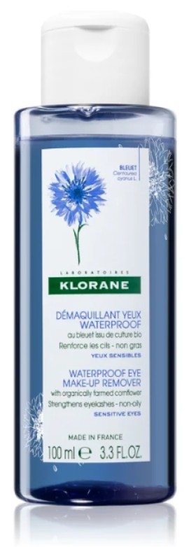 Klorane Bleuet Waterproof Eye Make-Up Remover Ντεμακιγιάζ Ματιών 100ml