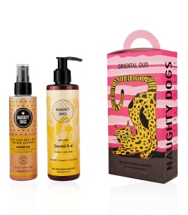 Naughty Dogs PROMO Body Lotion Oriental Oud Ενυδατικό Γαλάκτωμα Σώματος 250ml & Face, Hair & Body Mist Oriental Oud Ενυδάτωση για Πρόσωπο, Σώμα & Μαλλιά 150ml