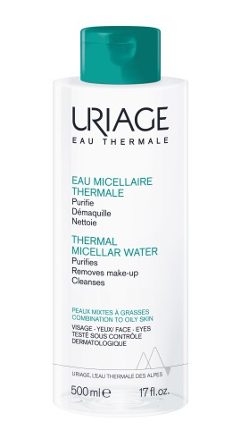 Uriage Eau Thermale Ιαματικό Νερό Micellar για Μικτές - Λιπαρές Επιδερμίδες με Πράσινο Μήλο 500ml