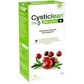Vita Green Cysticlean Pro B 240mg PAC+ Συμπλήρωμα Διατροφής με Ξηρό Συμπυκνωμένο Εκχύλισμα American Cranberry για το Ουροποιητικό 15 Φυτικές Κάψουλες
