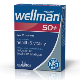 Vitabiotics Wellman 50+ Πολυβιταμινούχο Συμπλήρωμα για Άνδρες άνω των 50 Ετών 30 Ταμπλέτες