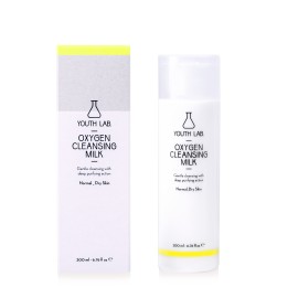 Youth Lab Oxygen Cleansing Milk Normal - Dry Skin Γαλάκτωμα Καθαρισμού Προσώπου με Ενυδατική - Τονωτική Δράση για Κανονικές και Ξηρές Επιδερμίδες 200ml