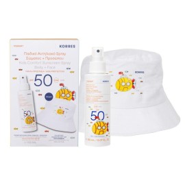 Korres Yoghurt Kids SPF50 Γιαούρτι Παιδικό Αντηλιακό Spray Σώματος & Προσώπου 150ml & Bucket Hat Καπέλο