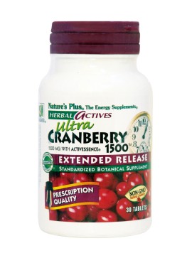 Natures Plus Extended Release 1500mg Cranberry Συμπλήρωμα Για Το Ουροποιητικό 30 Ταμπλέτες