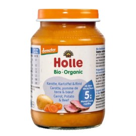 Holle Βαζάκι Καρότα, Πατάτες & Μοσχαράκι από τον 5ο Μήνα 190gr