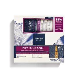 Phyto PROMO PhytoCyane Woman Reactional Αγωγή Τριχόπτωσης για Γυναίκες 12 Αμπούλες x 5ml - ΔΩΡΟ PhytoCyane Woman Αναζωογονητικό Σαμπουάν Κατά της Τριχόπτωσης 100ml