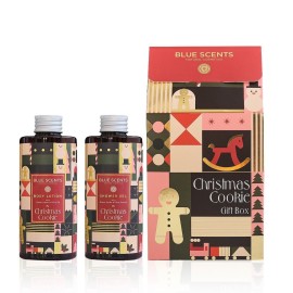 Blue Scents Xmas Gift Box Cookie Shower Gel Αφρόλουτρο Σώματος 300ml - Body Lotion Ενυδατικό Γαλάκτωμα Σώματος 300ml