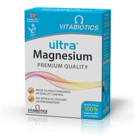 Vitabiotics Ultra Magnesium Premium Quality Συμπλήρωμα Διατροφής με Μαγνήσιο για την Μείωση της Κόπωσης & της Κούρασης 60 Ταμπλέτες