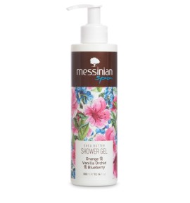 Messinian Spa Orange, Vanilla & Blueberry Shower Gel Αφρόλουτρο Πορτοκάλι & Βανίλια Ορχιδέα & Μύρτιλο 300ml