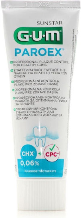 Gum Paroex 0,06% CHX & 0,05% CPC Οδοντόκρεμα Κατά της Πλάκας 75ml