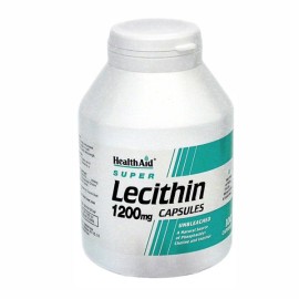 Health Aid Lecithin 1200mg Συμπλήρωμα Διατροφής Λεκιθίνης για τον Έλεγχο του Βάρους 100 Κάψουλες