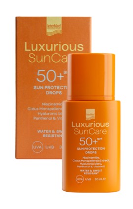 Intermed Luxurious Sun Care Drops SPF50+ Λεπτόρρευστο Αντηλιακό Γαλάκτωμα Προσώπου 30ml