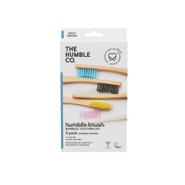 The Humble Co. Bamboo Brush Adult 5pack Medium Mπαμπού Οδοντόβουρτσα Ενηλίκων Μέτρια 5 τεμάχια