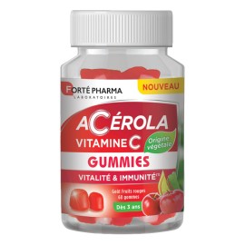 Forte Pharma Acerola Vitamin C Gummies για την Κόπωση & το Ανοσοποιητικό Σύστημα Κόκκινα Φρούτα 60 Ζελεδάκια