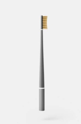 Piuma Vitamin C Medium Μέτρια Οδοντόβουρτσα Asphalt Grey με Καθαριστή Γλώσσας Γκρι 1 Τεμάχιο