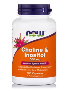 Now Foods Choline & Inositol 250/250mg Συμπλήρωμα Διατροφής Για Την Σωστή Λειτουργία του Εγκεφάλου 100 Κάψουλες