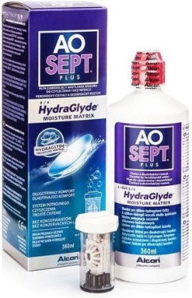 Ao Sept Plus HydraGlyde Υγρό Φακών Επαφής 360ml & ΔΩΡΟ Θήκη