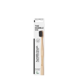 The Humble Co. Bamboo Toothbrush Adult Black Sensitive Οδοντόβουρτσα Ενηλίκων από Μπαμπού Μαύρη για Ευαίσθητα Δόντια και Ούλα 1 Τεμάχιο