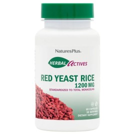 Natures Plus Red Yeast Rice 1200mg για την Μείωση της Χοληστερίνης 60 Φυτικές Κάψουλες