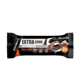 EthicSport Extra Crok Cream and Chocolate με 33% Πρωτεΐνη Μπάρα Τριπλής Επίστρωσης για Ενέργεια Κρέμα & Σοκολάτα 50gr