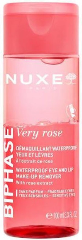 Nuxe Very Rose Make up Remover Eyes & Lips Διφασική Λοσιόν Ντεμακιγιάζ για Μάτια & Χείλη 100ml
