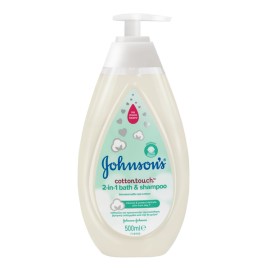 Johnsons® Baby Cotton Touch 2 σε 1  Αφρόλουτρο & Σαμπουάν για Νεογέννητα 500ml με Αντλία