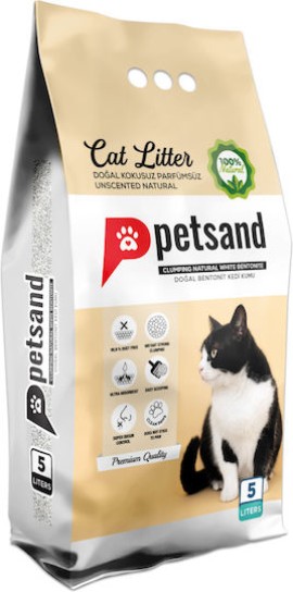 Petsand Natural Άμμος για Γάτες Άοσμη 5lt