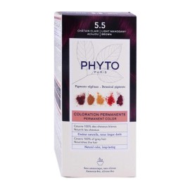 Phyto Color Chatain Clair Acajou No 5.5 Μόνιμη Βαφή Μαλλιών Ανοιχτό Καστανό Μαονί Χωρίς Αμμωνία 50ml